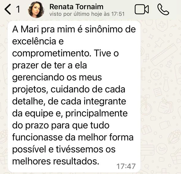 Depoimento de cliente